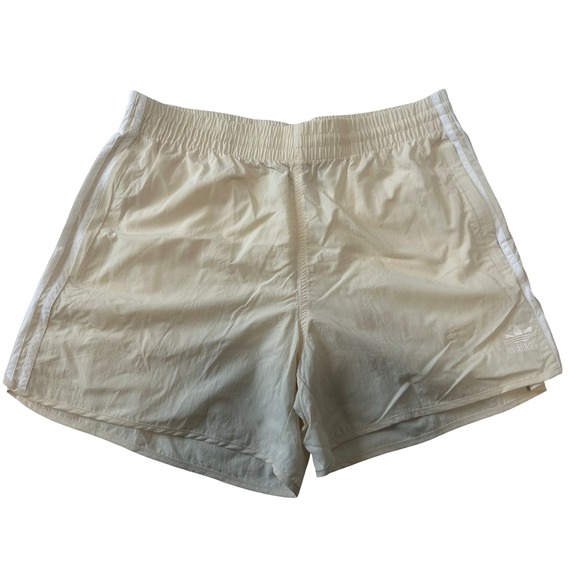 adidas Other - Adidas Originals Mens 3-Stripe Nylon Shorts Cream Off-White XL Trefoil Athletic
